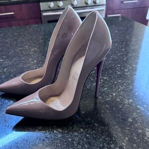 Louboutin Tan Patent Leather So Kate size 36